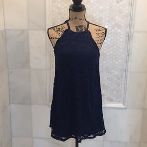 Navy blue lace dress